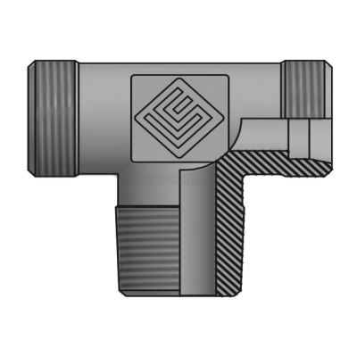 Адаптер ТС тройник P=12 18x1.5 - MetricT 16x1.5(ш) (гориз.) (Vitillo SPA)