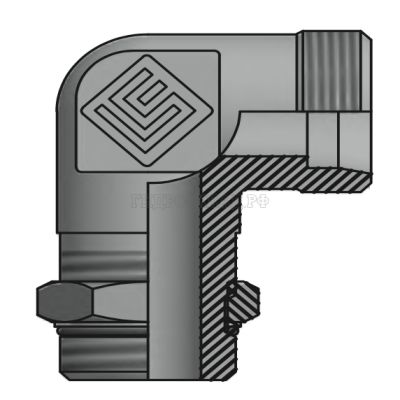 Адаптер ТС 90° P=12 18x1.5 - Metric 16x1.5(ш) контргайка (Vitillo SPA)