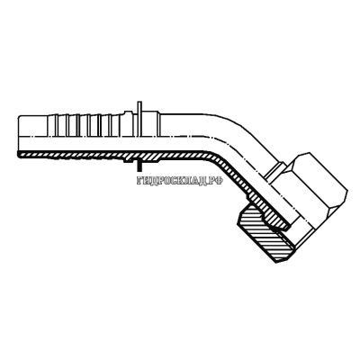 Фитинг DKL-French (г) 30x1.5 DN=16 (90°) PIPE=21.25 (Vitillo SPA)