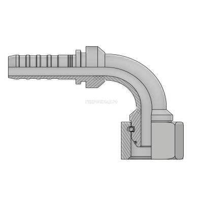 Фитинг BSP (г) 3/4” DN=12 (90°) InterLock (без зачистки) (thrust-wire nut)