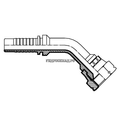 Фитинг JIS(KOMATSU) 24x1.5 DN=16 (45°) (Vitillo SPA)