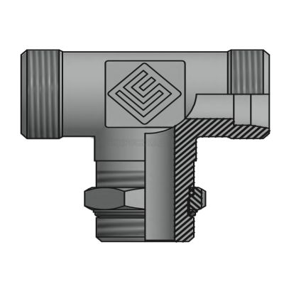 Адаптер ТС тройник P=16 24x1.5 - Metric 22x1.5(ш) контргайка (гориз.) (Vitillo SPA)