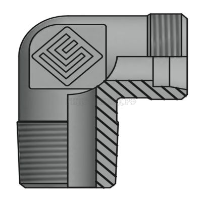 Адаптер ТС 90° P=10 16x1.5 - BSPT 1/8