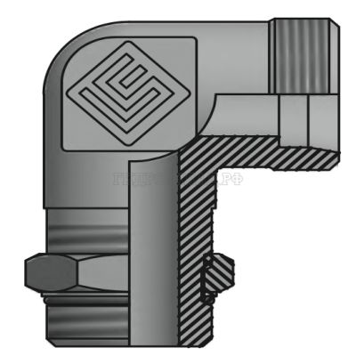 Адаптер ТС 90° P= 8 14x1.5 - Metric 12x1.5(ш) o.r.+ контргайка (Vitillo SPA)