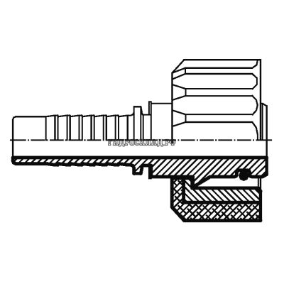 Фитинг моечный DKF (г) 22x1.5 DN=08