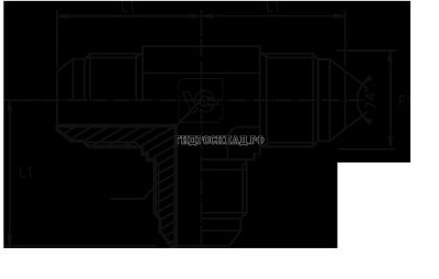 Адаптер тройник  JIC(ш) 7/16