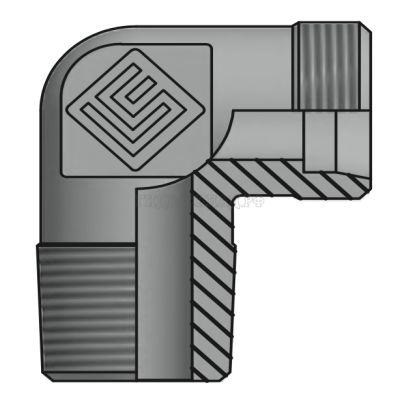 Адаптер ТС 90° P= 6 10x1 - MetricT 10x1(ш) (Vitillo SPA)