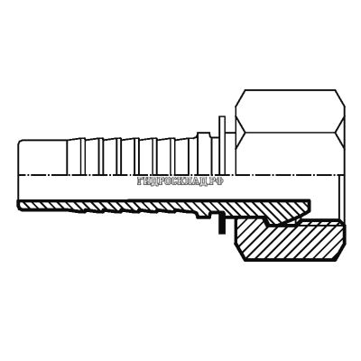 Фитинг DKL-French (г) 20x1.5 DN=10 (0°) PIPE=13.25 (Vitillo SPA)