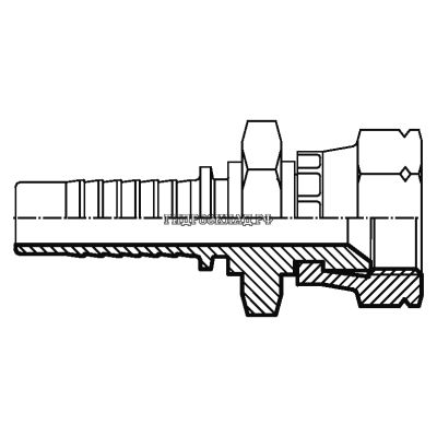 Фитинг JIS(KOMATSU) 16x1.5 DN=08 (0°) (Китай)