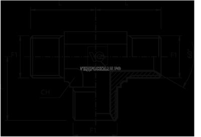 Адаптер тройник ORFS(ш) 1.3/16