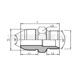 Адаптер  JIC(ш) 1.1/16