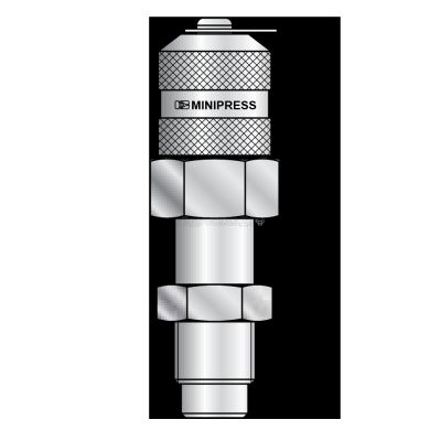 Точка контроля давления M16x2 -  M16x2 - мет.колп.с цеп.  проходной (Minipress)