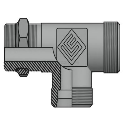 Адаптер ТС тройник P= 6 12x1.5 - Metric 10x1(ш) контргайка (верт.) (Vitillo SPA)