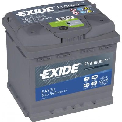 Аккумулятор автомобильный Exide Premium 12в  53а/ч обратная полярность (Exide)