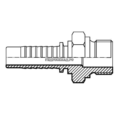 Фитинг BSPflat (ш) 1/4