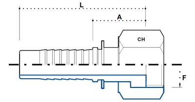 ORFS (Г) гайка с резьбой UNF, с уплотняющим фронтальным соединением