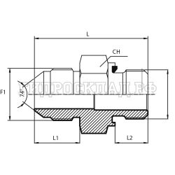 Адаптер  JIC(ш) 1.1/16